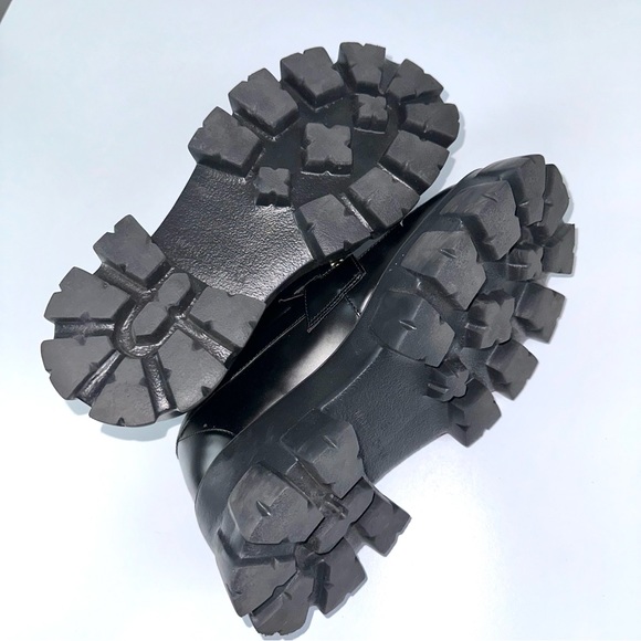 Princess Polly Women’s Sz 6 PENNY LANE PLATFORM LOAFERS Chunky Slide On - BLACK - Picture 11 of 15